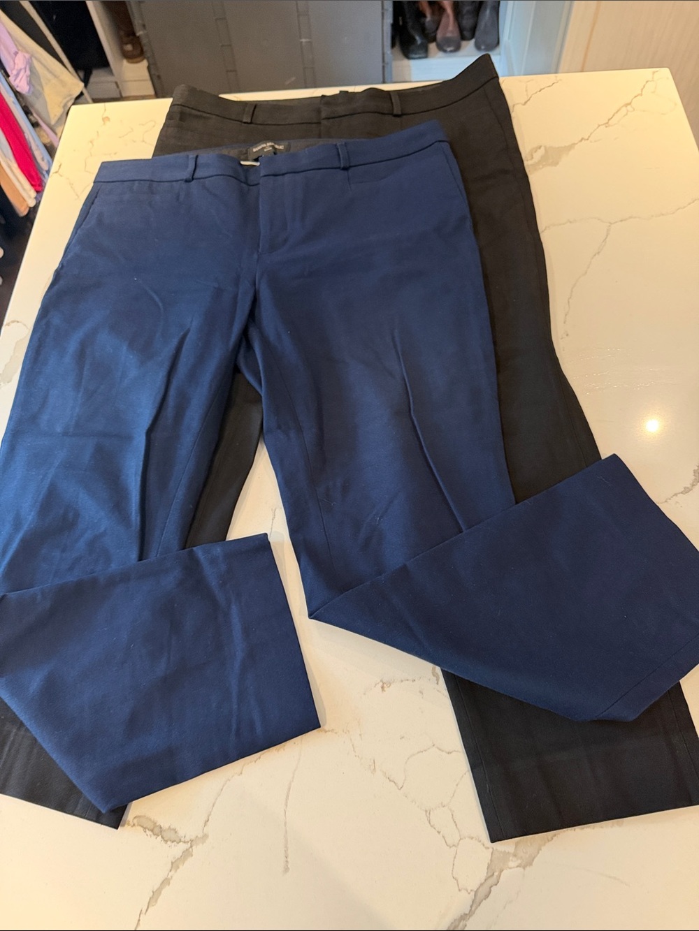 Lot Bundle Banana Republic Navy and Black Cropped Dress Pants Sloan fit